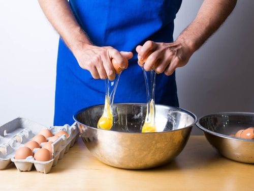 being able to crack an egg with one hand