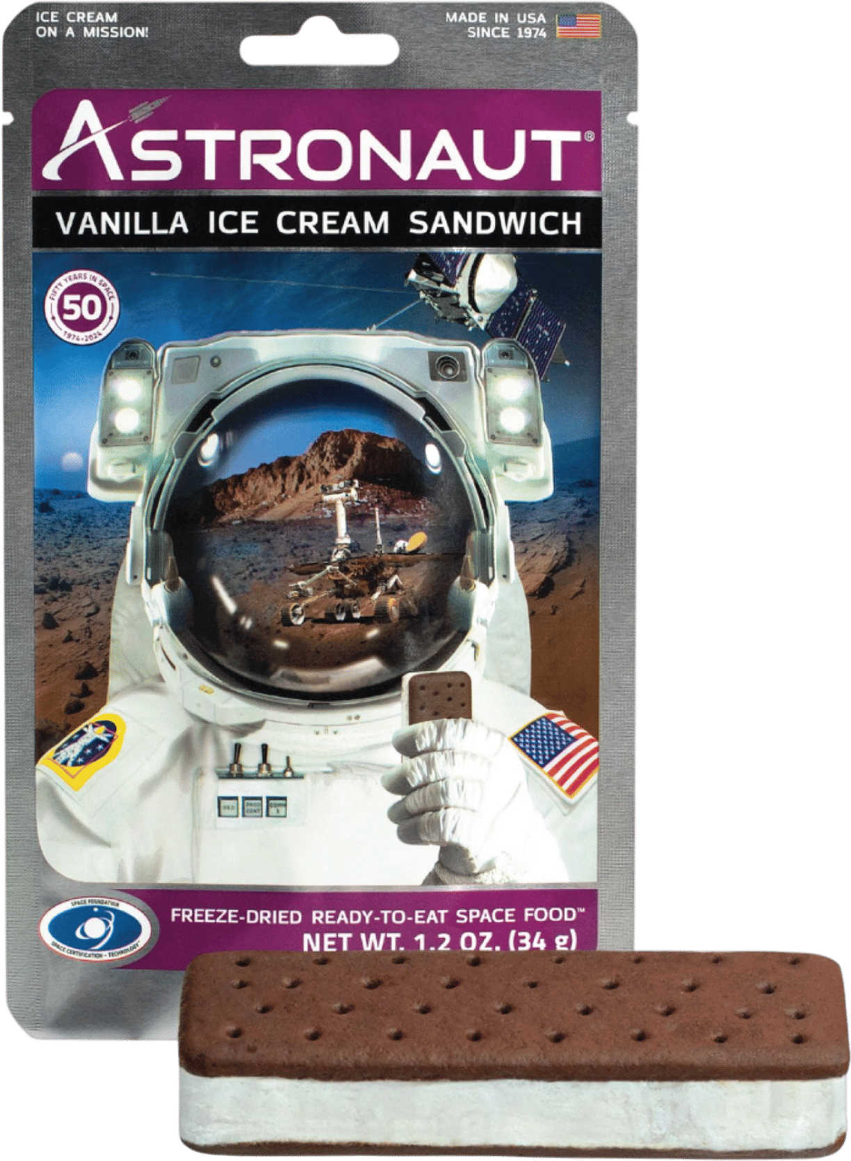 Astronaut Foods Vanilla Ice Cream Sandwich