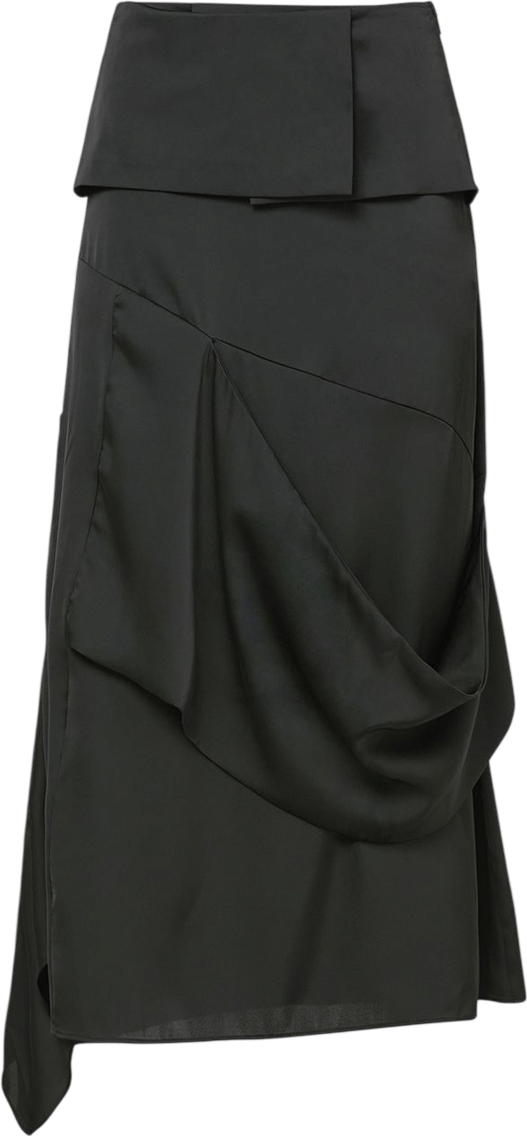 2.Drape Layered Maxi Skirt