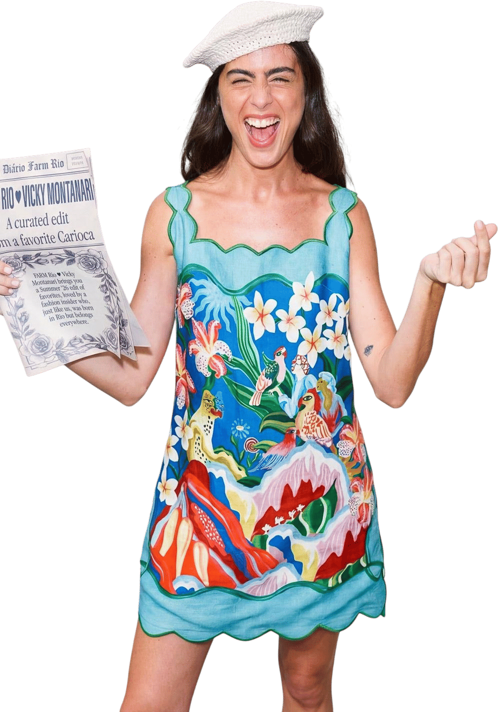 Multicolor Garden Of Life Scarf Scallop Mini Dress