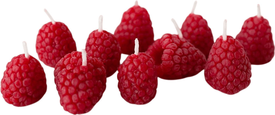 Happy Organics Beeswax Raspberry Birthday Candles - 10 count