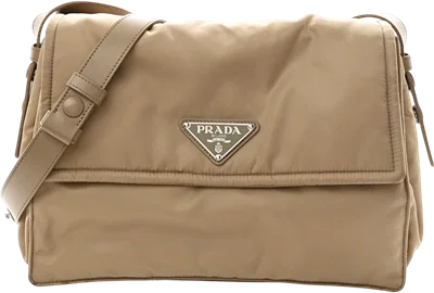 Prada Re-Nylon Vitello Padded Large Flap Shoulder Bag