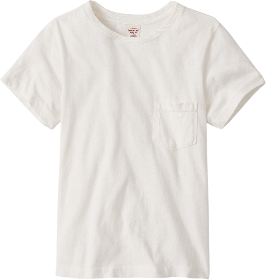White Toughknit Shrunken Pocket Tee