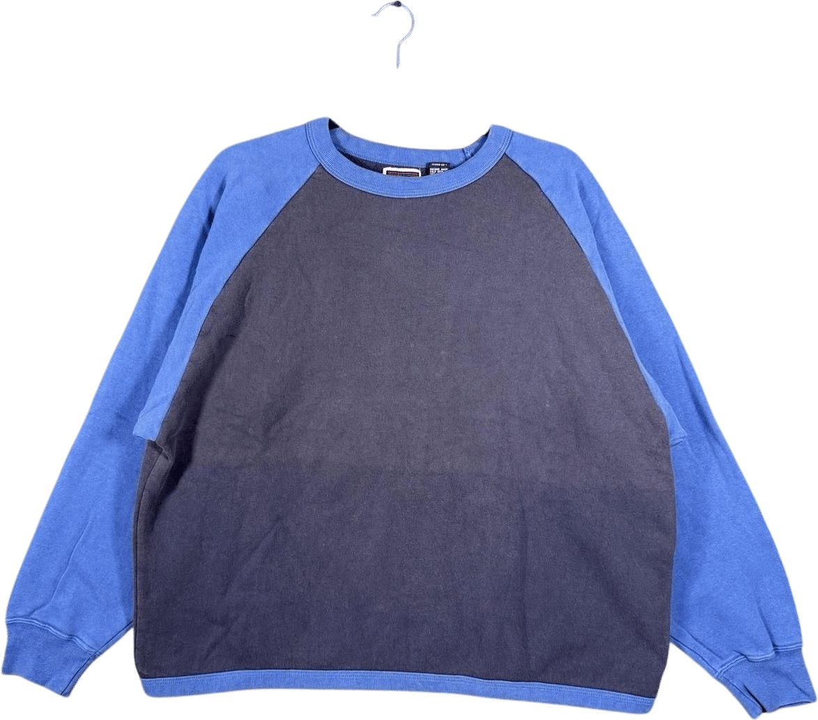 Gap Men's Blue and Navy Raglan Hoodie