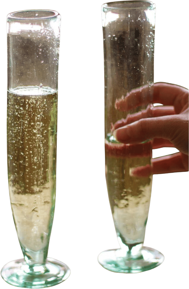 Paynes Gray Recycled Champagne Flute Set of 6