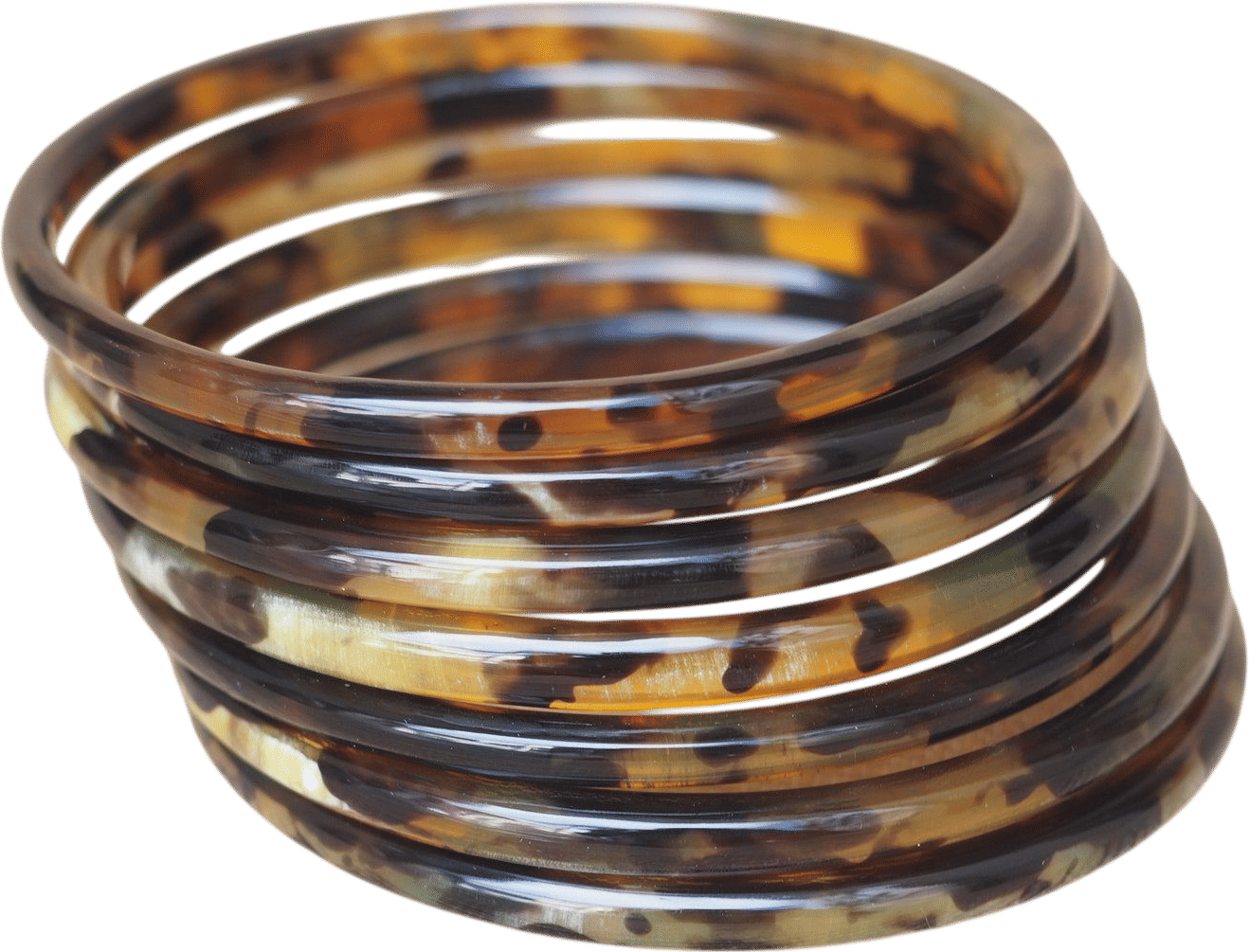 Natural Buffalo Horn Bangle Set