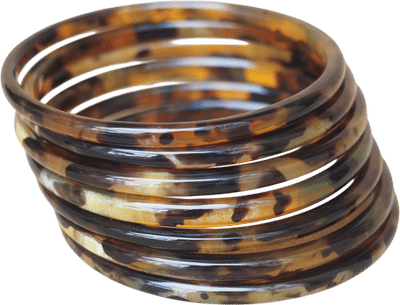 Natural Buffalo Horn Bangle Set
