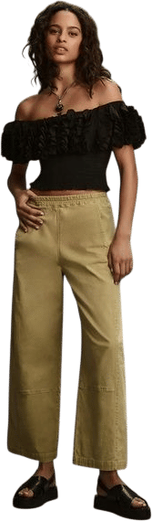 Izzie Relaxed Pull-On Barrel Pants
