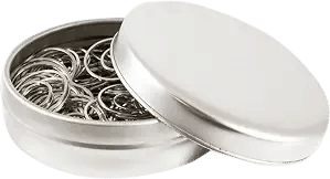 JAM Paper Circular Paper Clips - Silver