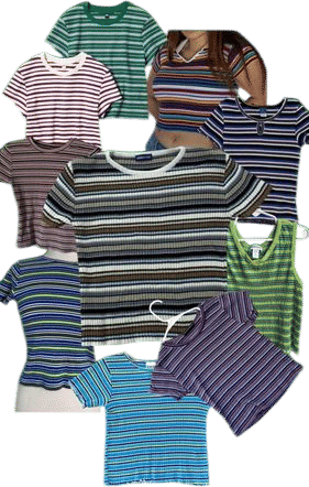 Vintage Limited Too Stripe Baby Tees