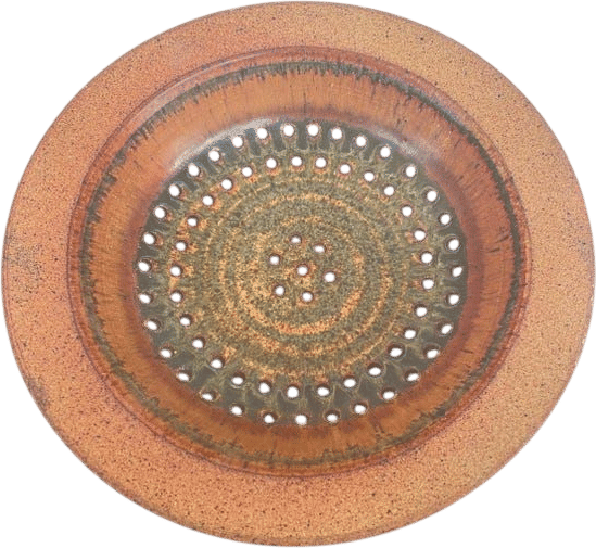 Vintage Studio Pottery Berry Colander Bowl Wally Schwab PNW Speckled Stoneware - Etsy