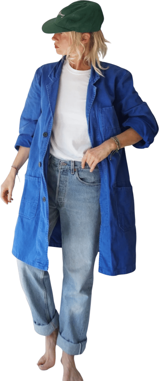 Vintage Blue Chore Coat