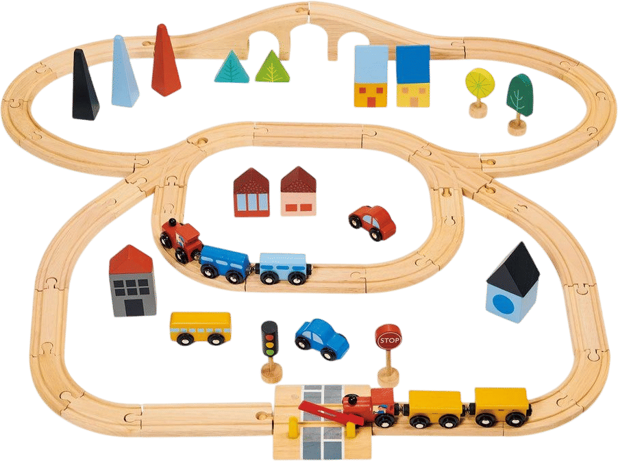 Sick-as-hell wooden train set