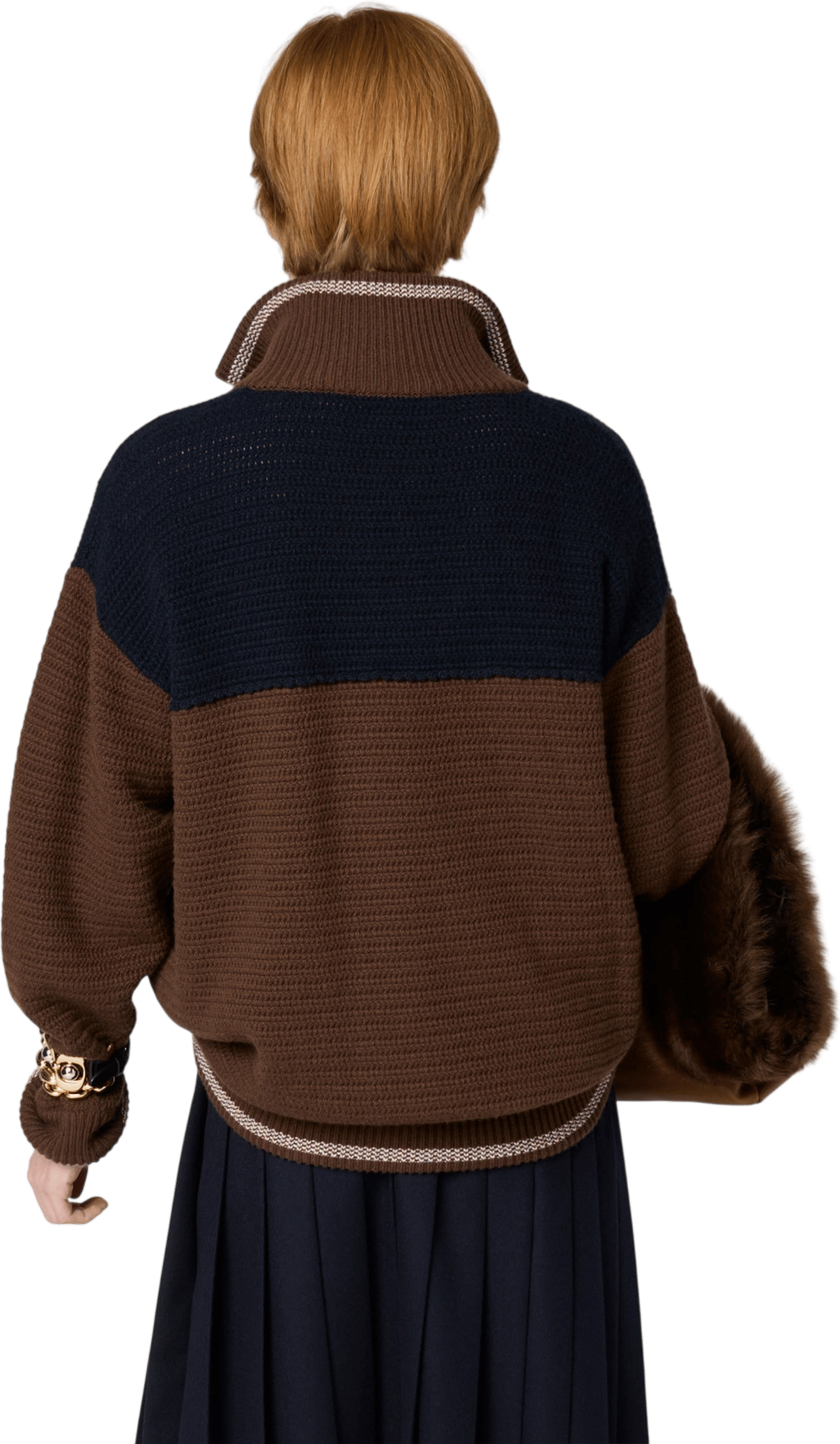 Cashmere zipper cardigan