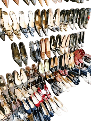 Start with shoes and bags