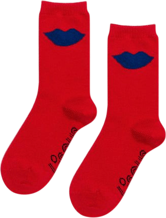 Lips Cashmere Crew Socks