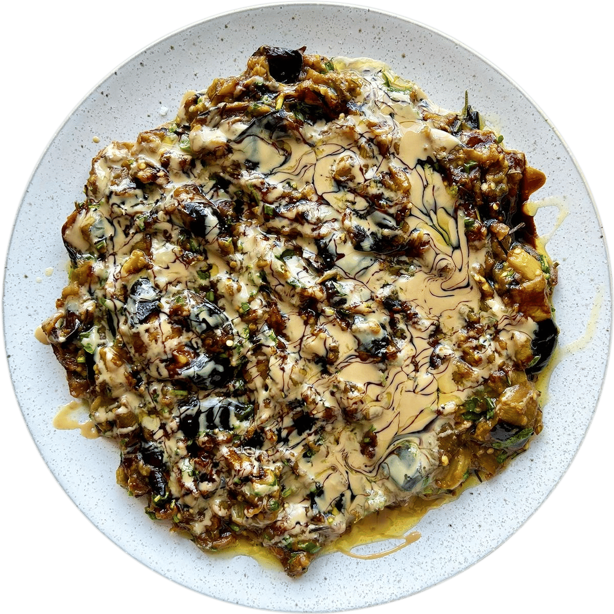 Ottolenghi’s roasted aubergine, burnt rosemary and carob syrup dip