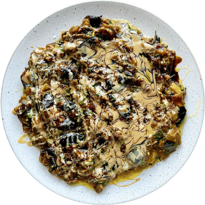 Roasted Aubergine, Burnt Rosemary and Carob Syrup Dip Recipe