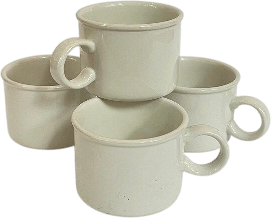 Vintage Wedgewood England Ceramic Coffee Mugs Set of 4 Cream off White Midwinter - Etsy