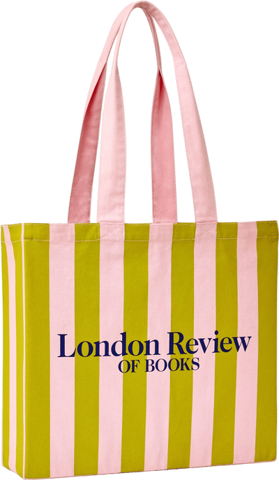 LRB Pink & Green Stripe Tote Bag