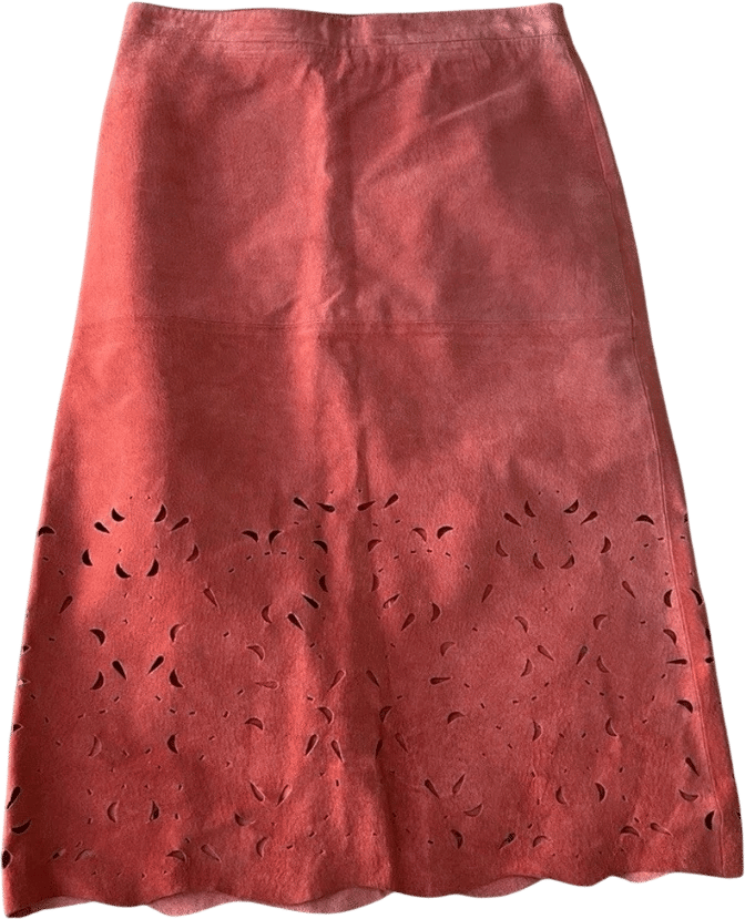 Vintage BCBG Coral Suede Skirt