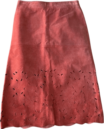 Vintage BCBG Coral Suede Skirt