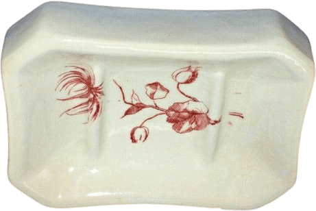 Vintage Brown Transfer Ironstone Soap Dish