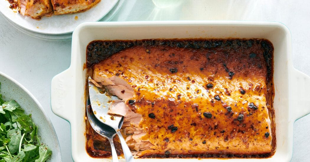 Chile Crisp and Honey Roasted Salmon Recipe