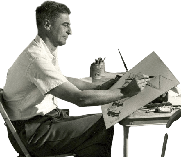 Dr. Seuss in grad school circa 1950