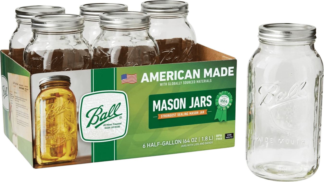 1/2 gallon mason jar