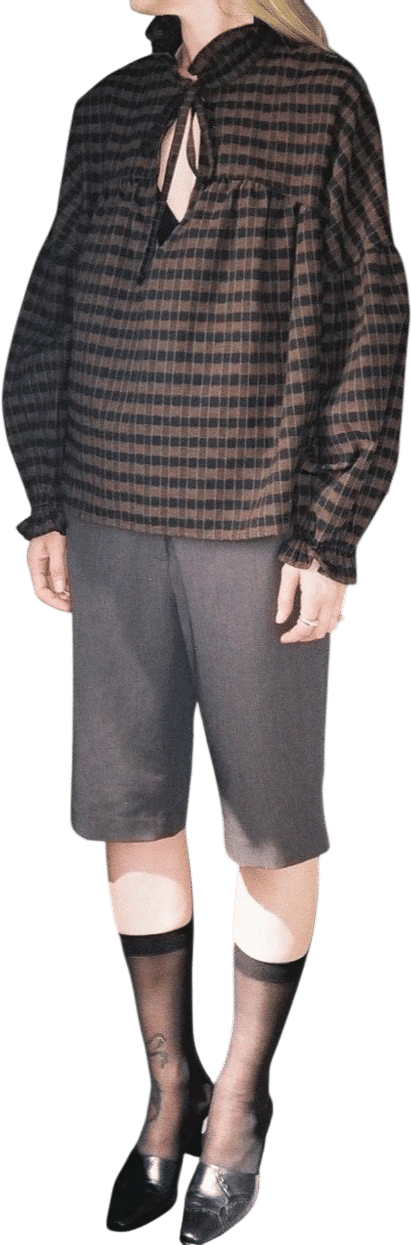 A sheer sock and capri combo