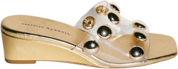 Bona Drag Gold Enya Studded Wedge