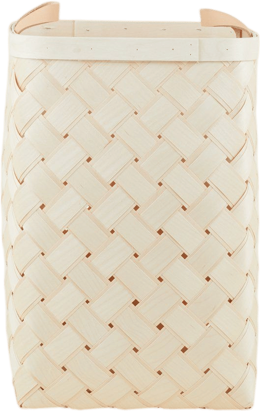 Birch + Leather Hamper