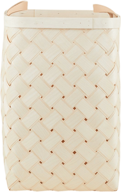 Birch + Leather Hamper