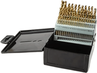 60pc Drill Bit Set M2 HSS High Speed Steel Bits Numbered #1-60 Metal Case