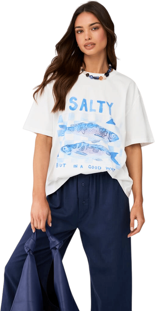 Maku Salty Tee in White