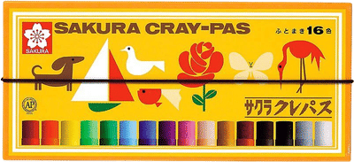 Craypas Thick Oil Pastel Crayons 16 Color Set
