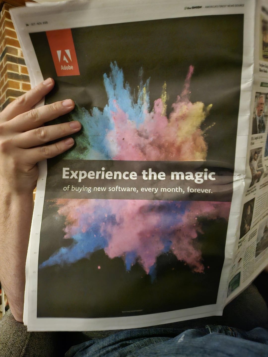 Paper subscription to The Onion