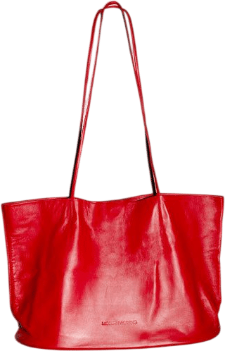 Modern Weaving Crimson Large Oval Tote