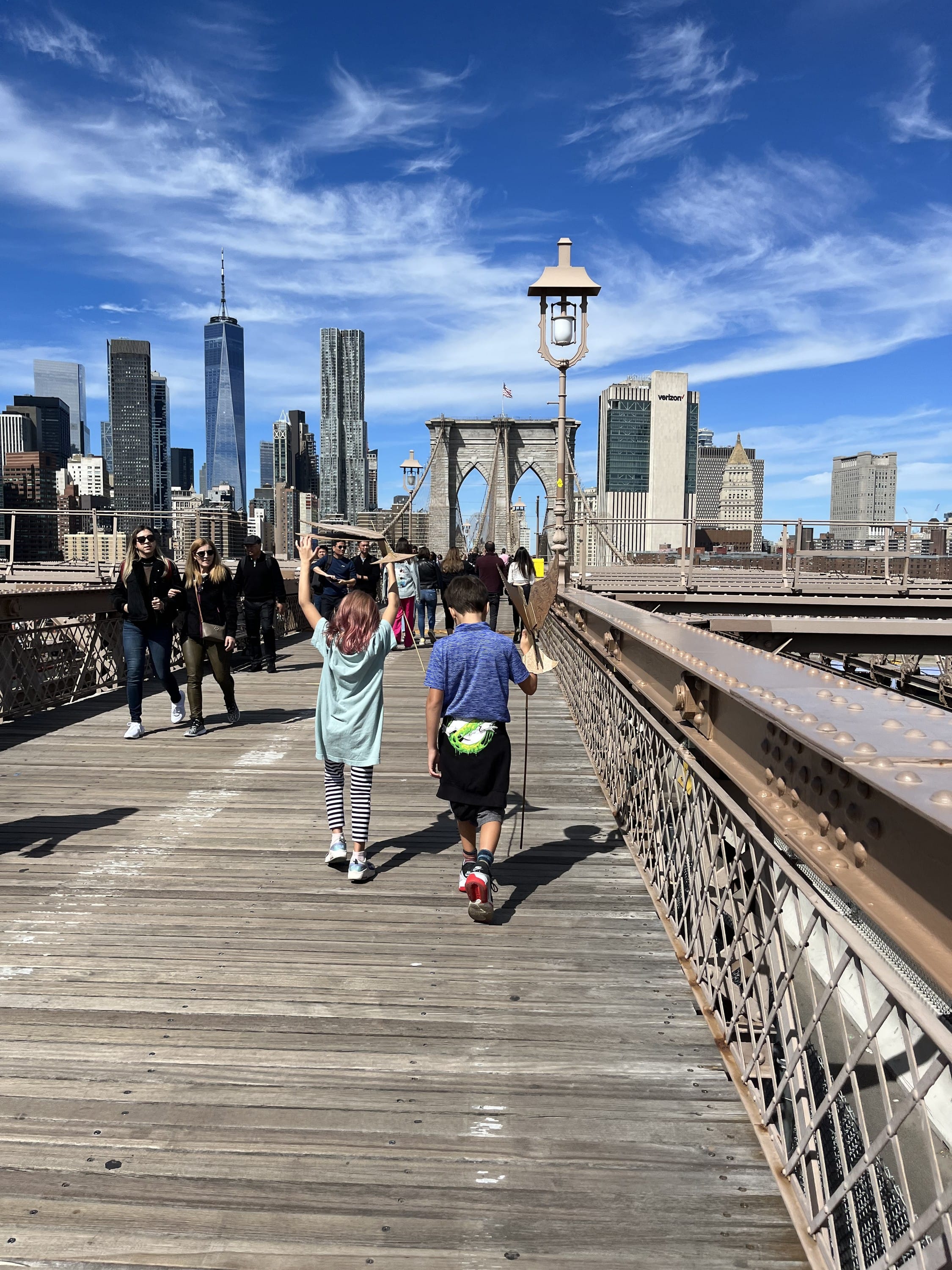 Walk across the Brooklyn Bridge, have a yummy meal & walk back