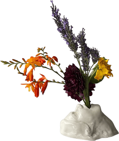 Ceramic Mouth Vase Face Sculpture