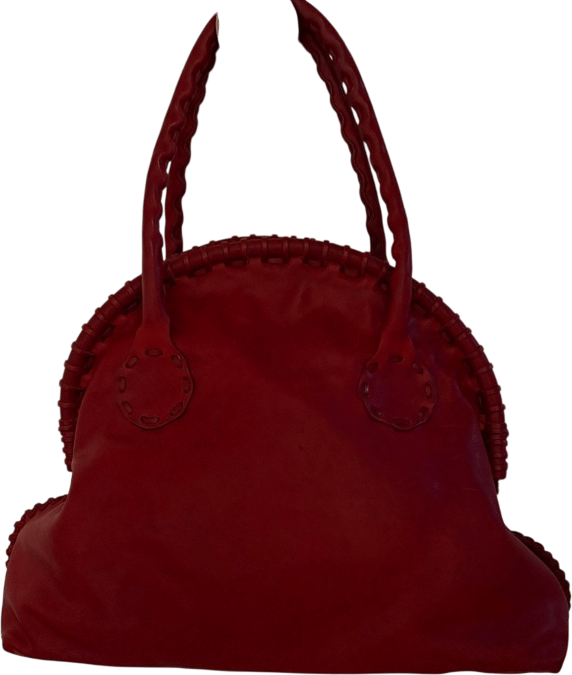 Henry Cuir x Barneys Leather Whipstitch Handler Maroon/Red