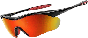 Lamicall Polarized Sports Sunglasses (Black Red)