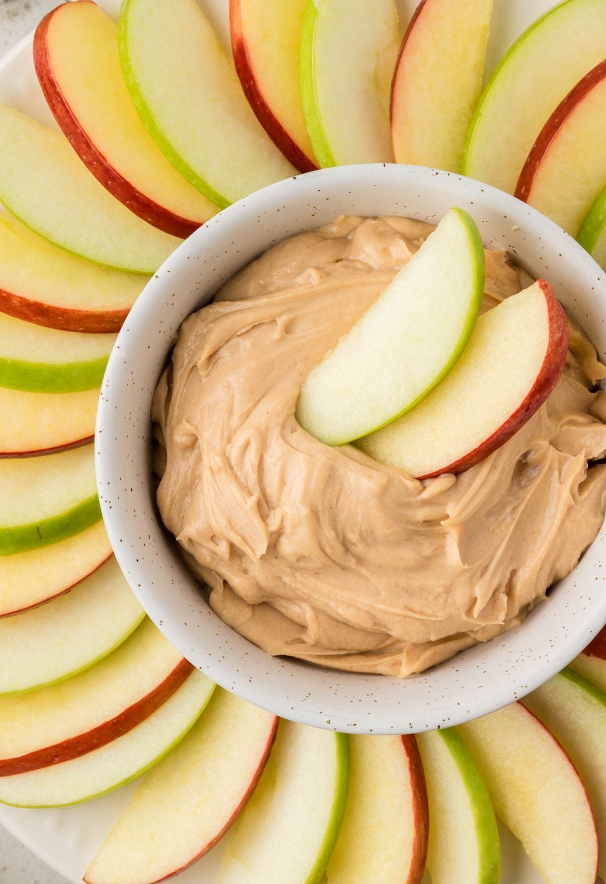 apple slices/pretzel thins + peanut butter mixed with plain Greek yogurt