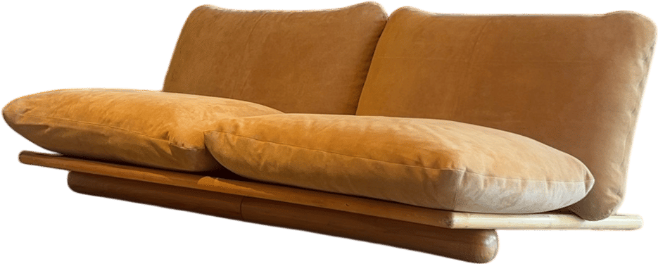 Handcrafted Wood Frame Low Daybed / Two Seat Sofa