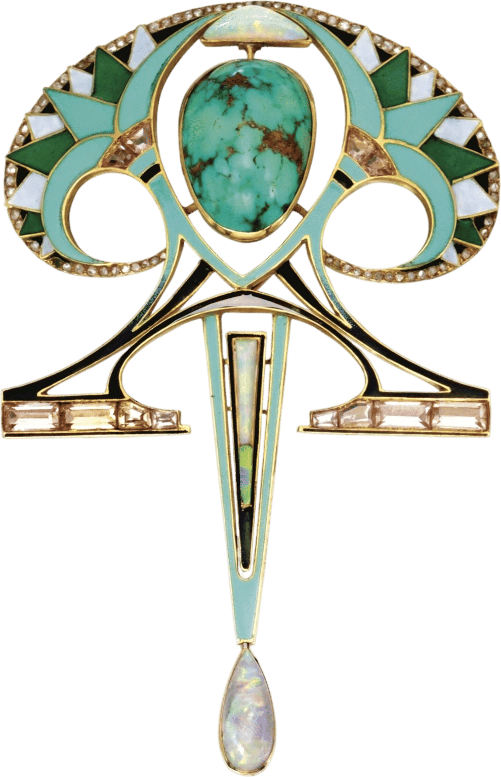 18 Karat Gold Pendant-Brooch (Circa 1910)