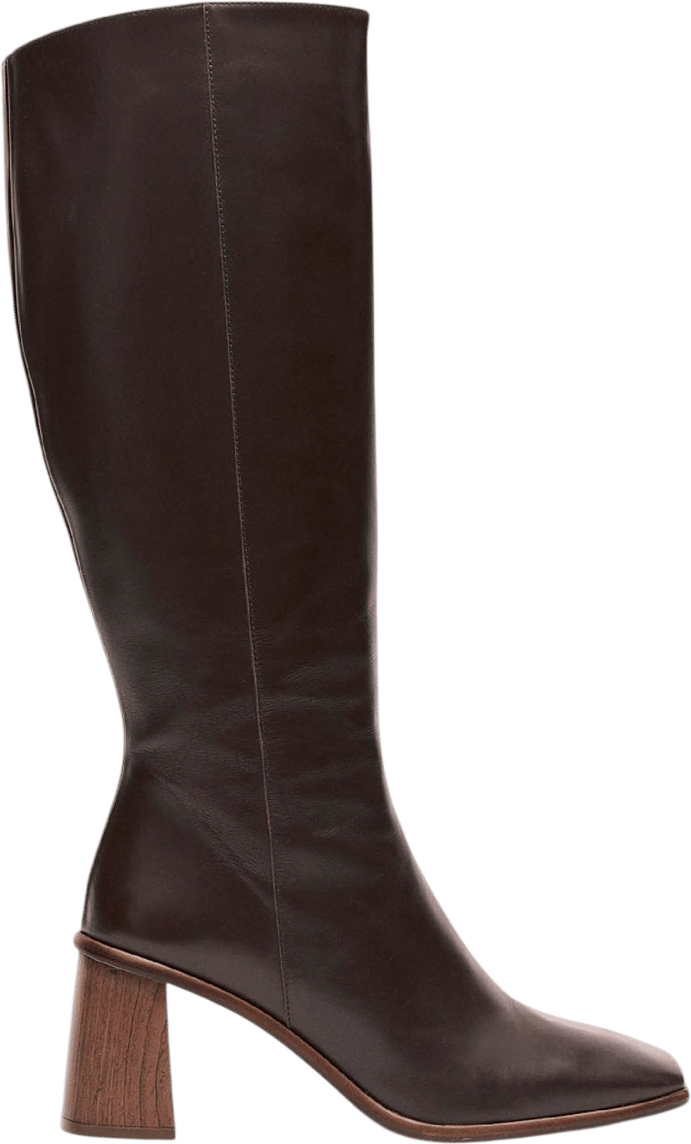 ALOHAS East Coffee Brown Leather Boots