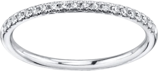 White Diamond Whisper Half Eternity Band