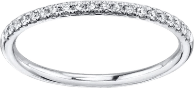 White Diamond Whisper Half Eternity Band