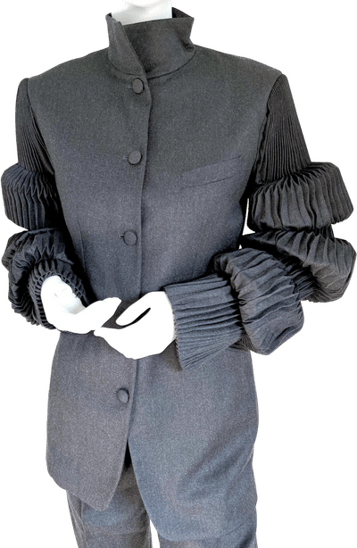 ROMEO GIGLI, Puff Sleeve Jacket, Archival Couture, 90s DOCUMENTED Couture, Issey Miyake, Thierry Mugler Vibe, 80s Alaia Vibe, 90s Avant Gard